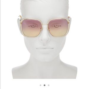 Chloe women’s square sunglasses 58mm gold/ pink